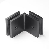 Frameless shower glass BRACKET SQUARE GLASS TO GLASS 90 Degrees - Matt Black